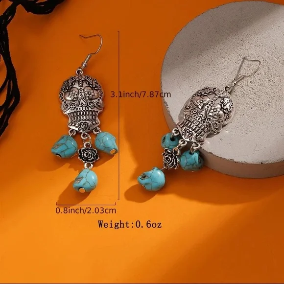NWT SKULL EARRINGS - Picture 5 of 5